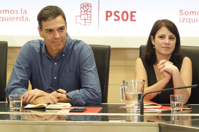 Sánchez y Lastra en la reunión de la Comisión Permanente de la Ejecutiva Federal