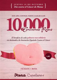 Viena Capellanes pone en venta 10.000 palmeras de chocolate de color rosa para luchar contra el cáncer de mama