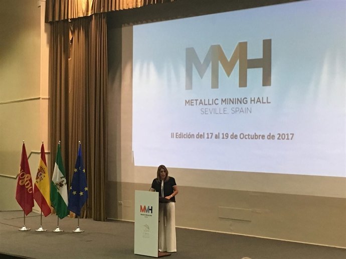 Susana Díaz, en el II Salón Internacional de Minería Metálica.