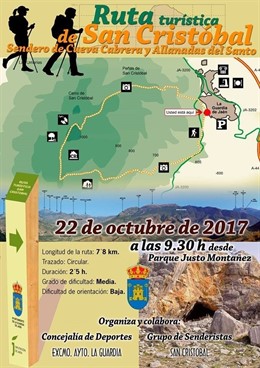 Cartel de la inauguración de la ruta