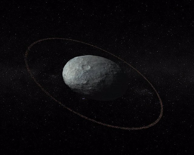 Recreación del planeta enano Haumea