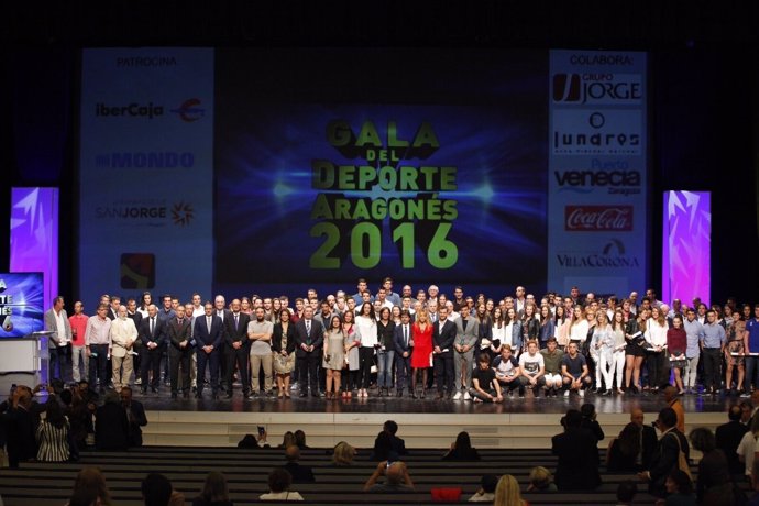 Premiados en la gala del deporte aragonés celebrada en el Palacio de Congresos