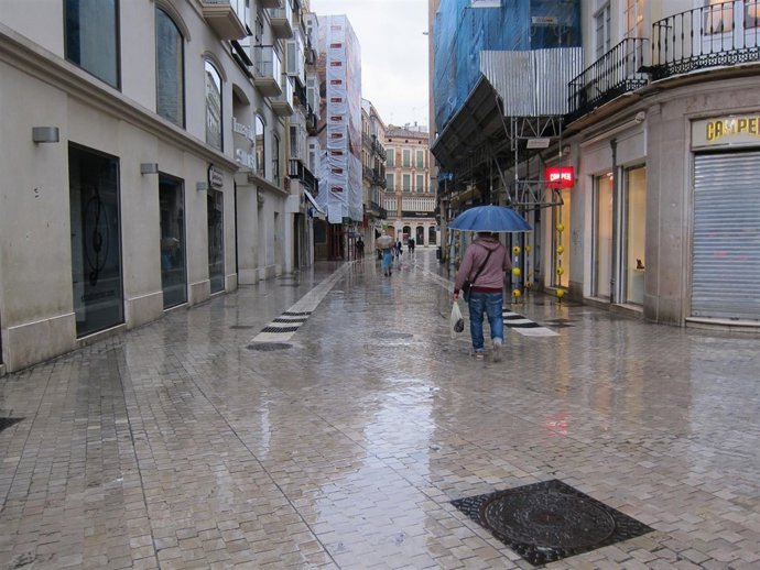 Lluvia, llover, centro, paraguas, agua, precipitaciones