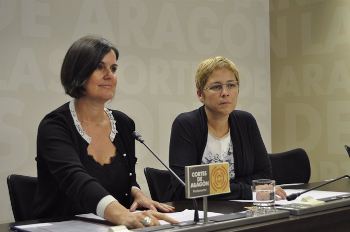 Elena Allué y Berta Zapater, diputadas del PAR