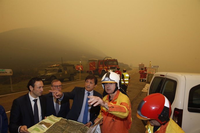 Javier Fernández en los incendios forestales
