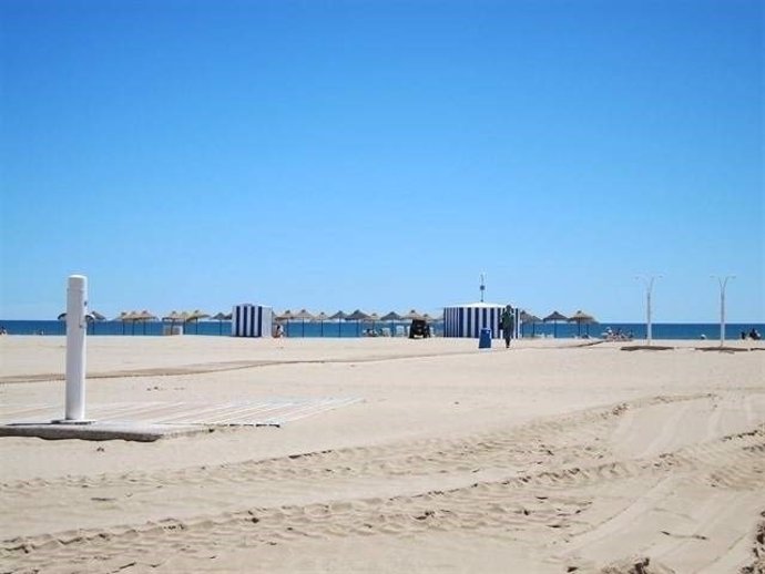 Imagen de archivo de la playa de la Malvarrosa