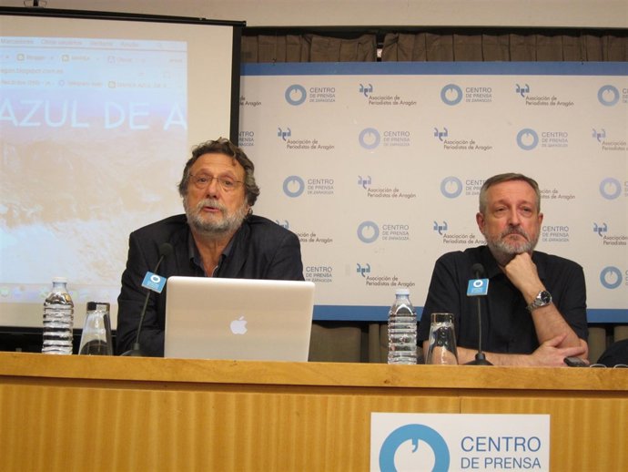 Samper y Oliván, en rueda de prensa este miércoles en el Centro de Prensa