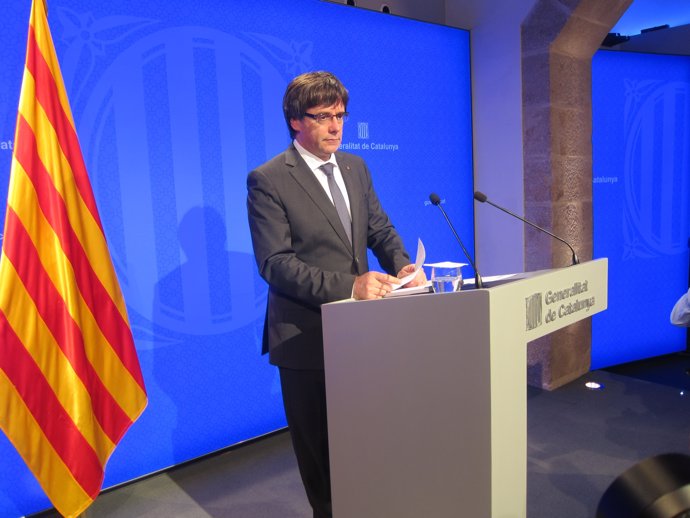 El president de la Generalitat, C.Puigdemont                          