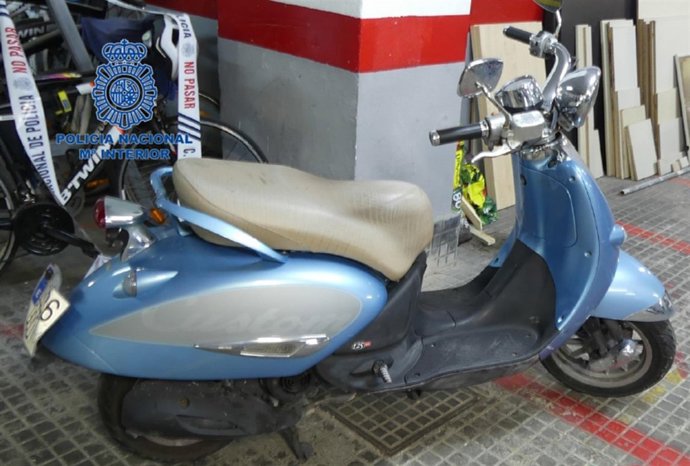 Moto robada y utilizada en un atraco