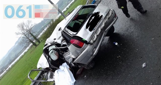 Imagen del estado en que ha quedado el vehículo