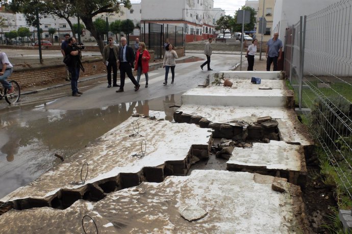 La alcaldesa de Jerez visita las zonas afectadas por las lluvias