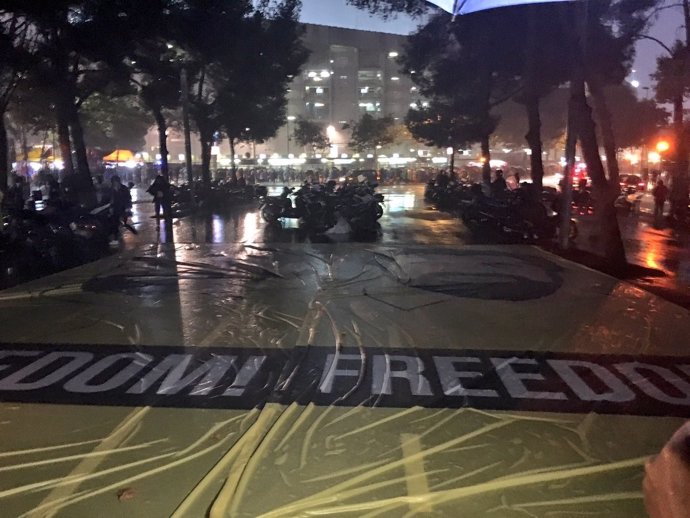 Pancartas de la ANC quería exhibir en el Camp Nou