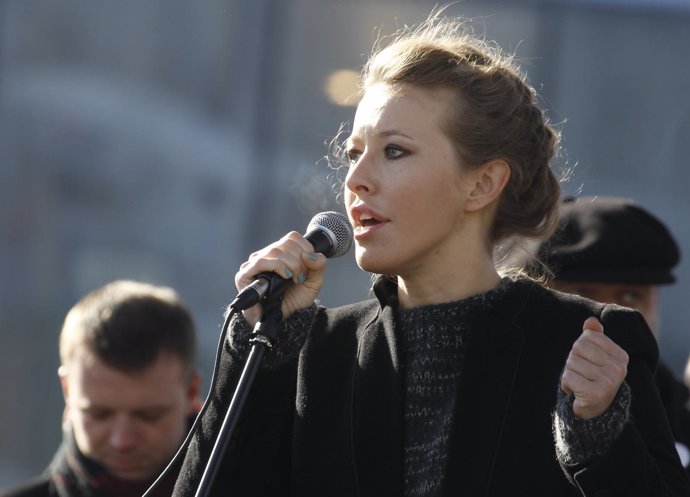  La Presentadora De Televisión Y Activista Opositora Rusa Ksenia Sobchak
