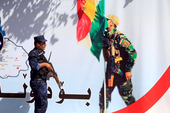 Policía juno a un cártel de apoyo a la independencia del Kurdistán