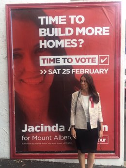 Jacinda Ardern, candidata laborista a primera ministra en Nueva Zelanda