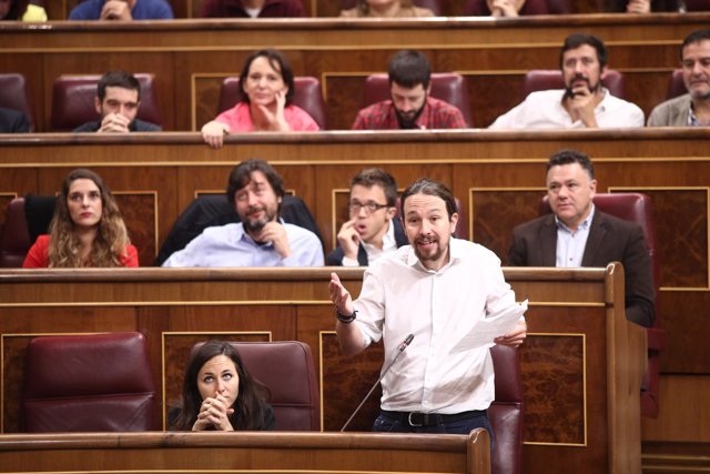 Pablo Iglesias en la sesión de control al Gobierno en el Congreso