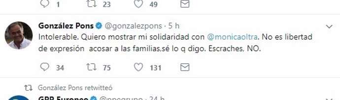 Tuit de Esteban González Pons
