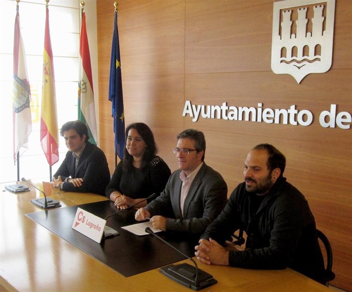 Los concejales de Ciudadanos en Logroño en octubre de 2017