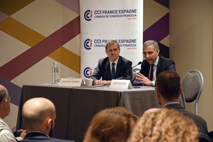 Philippe Saman i Antoni Bover, dtor. I pres. De la Cambra Francesa de Barcelona