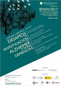 Cartel de la Jornada Científica 'Desafíos en investigación del Alzheimer'