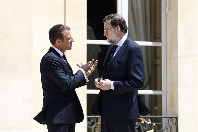  Emmanuel Macron I Mariano Rajoy, El Palau De l'Elisi 