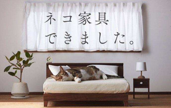 Colección de muebles para gatos hechos en Japón