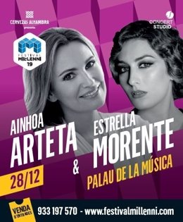 Cartell del concert d'Ainhoa Arteta i Estrella Morente al Fest.Del Mil·leni