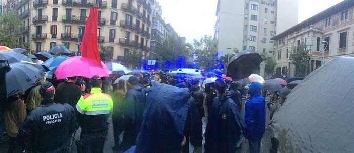 Concentración por la libertad de J.Sànchez y J.Cuixart