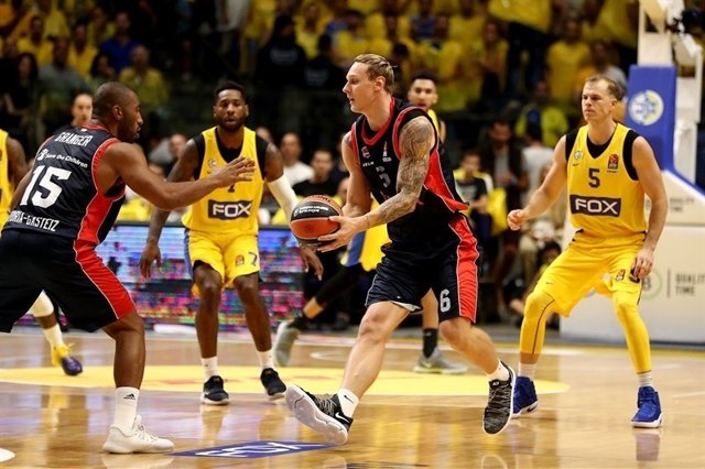 Janis Timma, de Baskonia, ante Maccabi Tel Aviv