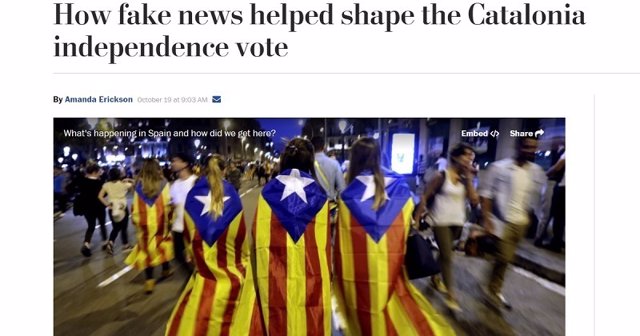 El Washington Post señala las "noticias falsas" del referéndum