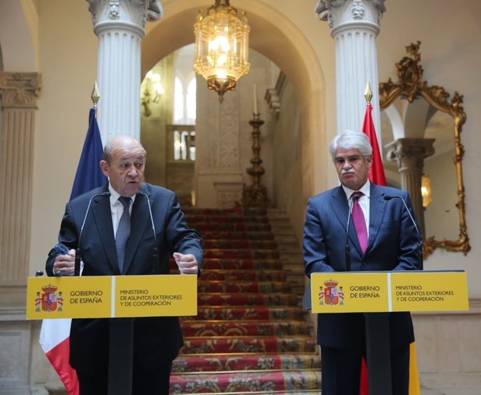Alfonso Dastis i el ministre per Europa i d'Assumptes Exteriors de Francia