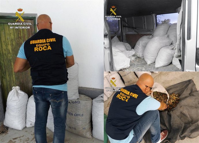 Imagen de la intervención de la Guardia Civil