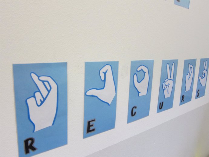 Símbolos del lenguaje de signos             