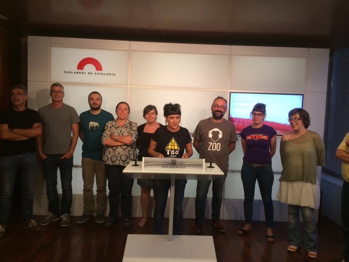 Els diputats de la CUP en el Parlament
