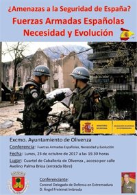 La exposición gráfica 'Defensa Nacional. La adaptación permanente de las Fuerzas Armadas' llega a Olivenza (Badajoz)