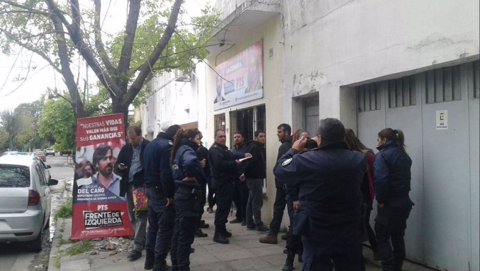 Detenciones en una sede del Frente de Izquierda