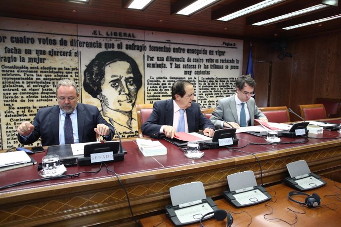 Juan José Lucas en la Comisión Constitucional en el Senado