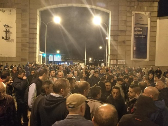 Protestas huelga Navantia