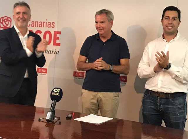 Ángel Víctor Torres, Sebastián Franquis y Alejandro Ramos