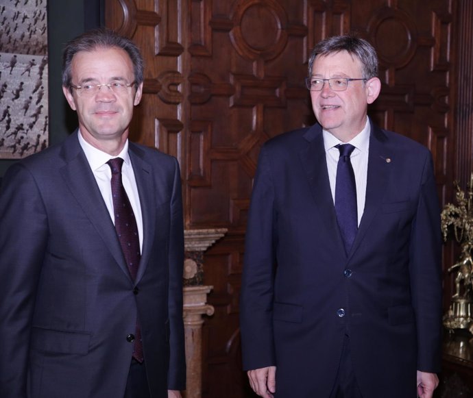 Puig se reúne con el presidente de Caixabank en el Palau de la Generalitat