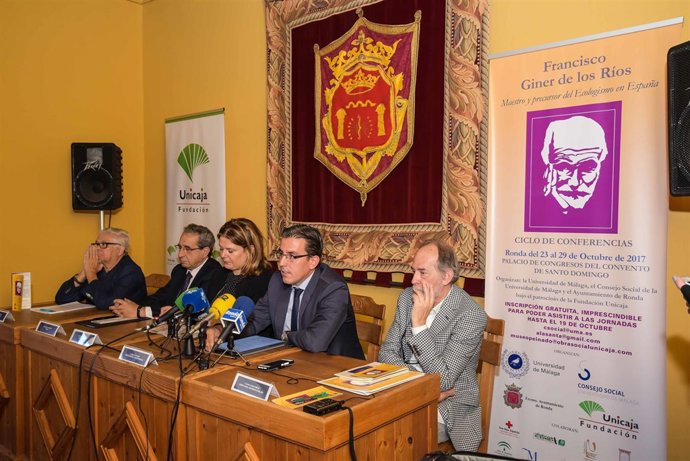 Presentación jornada sobre Giner de los Ríos. Fundación Unicaja. Ronda