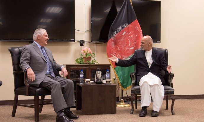 Rex Tillerson y Ashraf Ghani