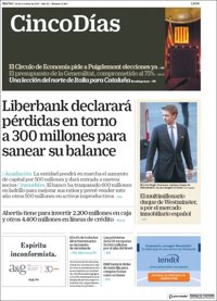 Las portadas de los periódicos económicos de hoy, martes 24 de octubre