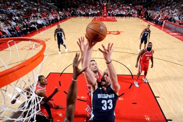 Marc Gasol en el Memphis Grizzlies - Houston Rockets