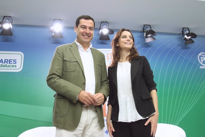 Andrea Levy, hoy junto a Juanma Moreno