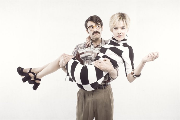 Els actors David Verdaguer i Mar Ulldemolins en 'Un cop l'any'