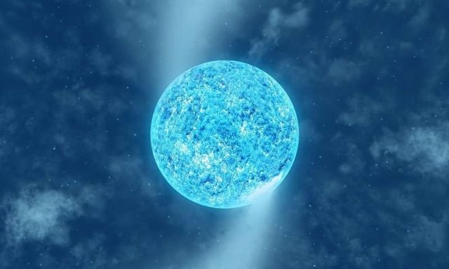 Impresión artística de la estrella supergigante Zeta Puppis