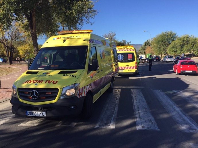 Accidente con un ciclista en Collado Villalba