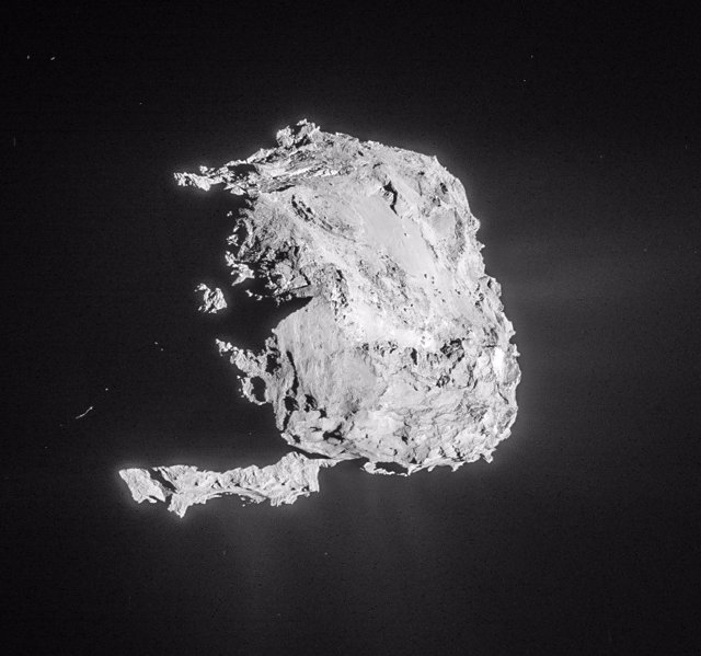 Aspecto de la región Imhotep en el cometa 67P
