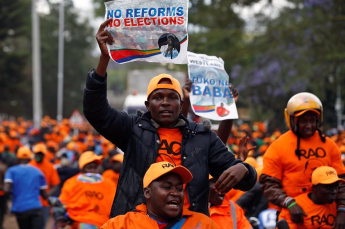 Manifestación de la oposición keniana en Nairobi